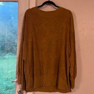 Aerie Oversized Mustard Sweatshirt